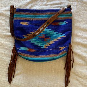 Large handmade saddle bag purse